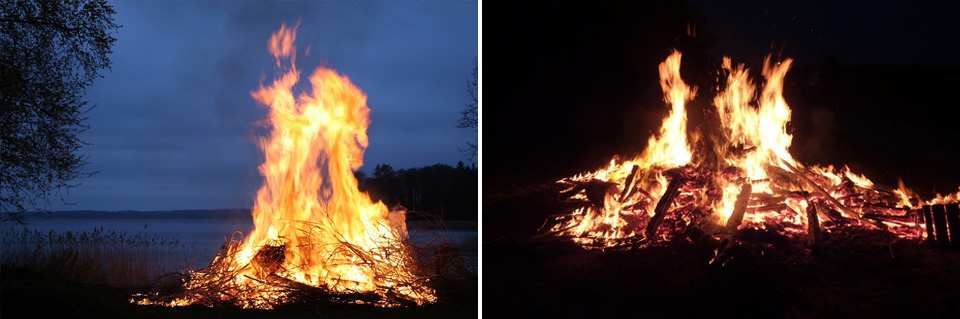 Summer solstice bonfire